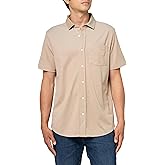 KARL LAGERFELD Mens Button Front Short Sleeve Chest Pocket Woven Dress