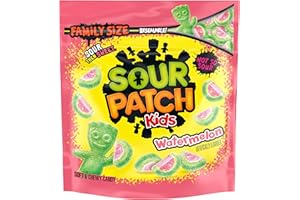 SOUR PATCH KIDS Watermelon Soft & Chewy Candy, Family Size, Bulk Candy, 1.8 lb