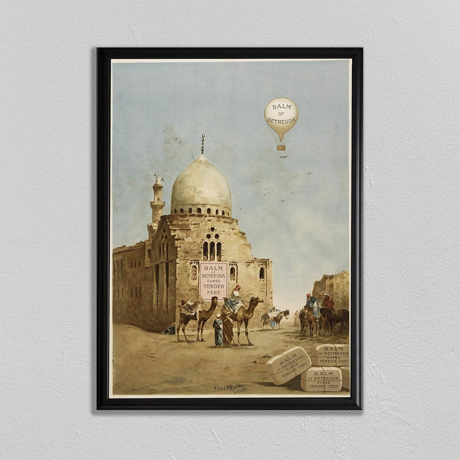 Poster Canvas Anime Bethesda Print Hot Air Balloon Middle Eastern Art Vintage Travel Poster Travel Wall Art Decor