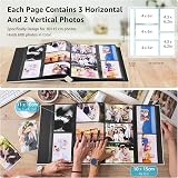 DazSpirit 6x4 Inch Photo Album 600 Photos Linen Cover Display Window view 5