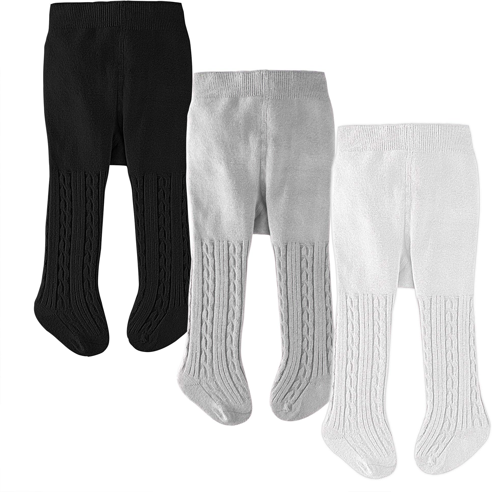 Cotton Baby Girl Tights Cable Knit Seamless Toddler Leggings Pants Stockings