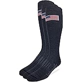 Wrangler Men's American Flag Everyday Western Tall Boot Socks (3-Pairs)