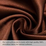 NTBAY Silk Satin Pillowcases 2 Pack 50x90 cm Dark Brown Envelope Closure view 2