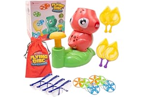 KIDDEO Outdoor Toys for Kids Ages 4-8: Elephant Butterfly Catching Game - Toddler Chasing Toy 3 4 5 6 7 Year Old Boys Girl Flying Disc Rocket Launcher Kid Age 3-5 Christmas Toy Gifts Fun Family Outside Games
