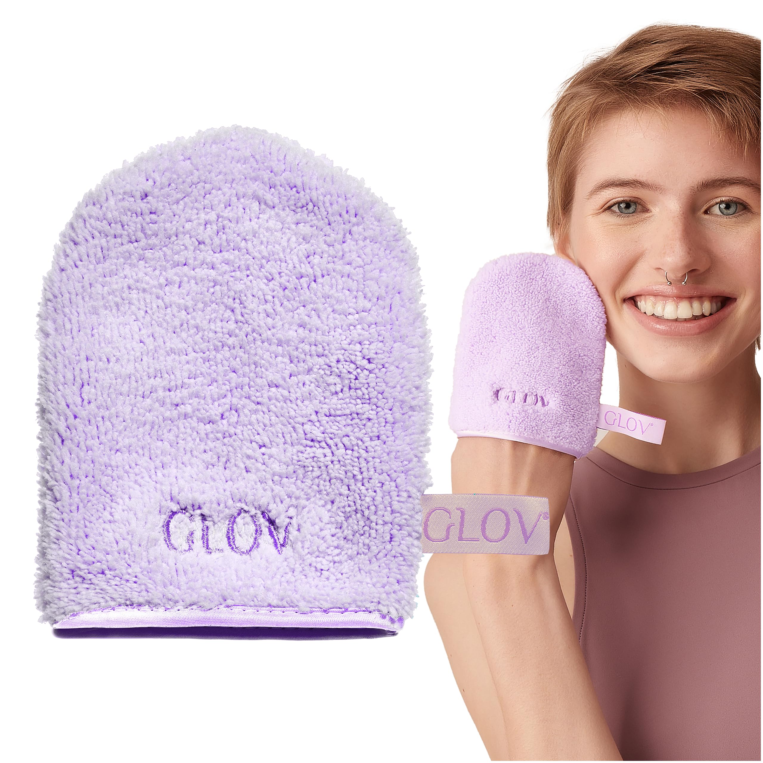 Glov Makeup Remover Cloth for All Skin Types Reusable and Sustainable Face Cleanser Microfibre Makeup Removing Cloth Gentle and Effective Face Make up Remover — image 1