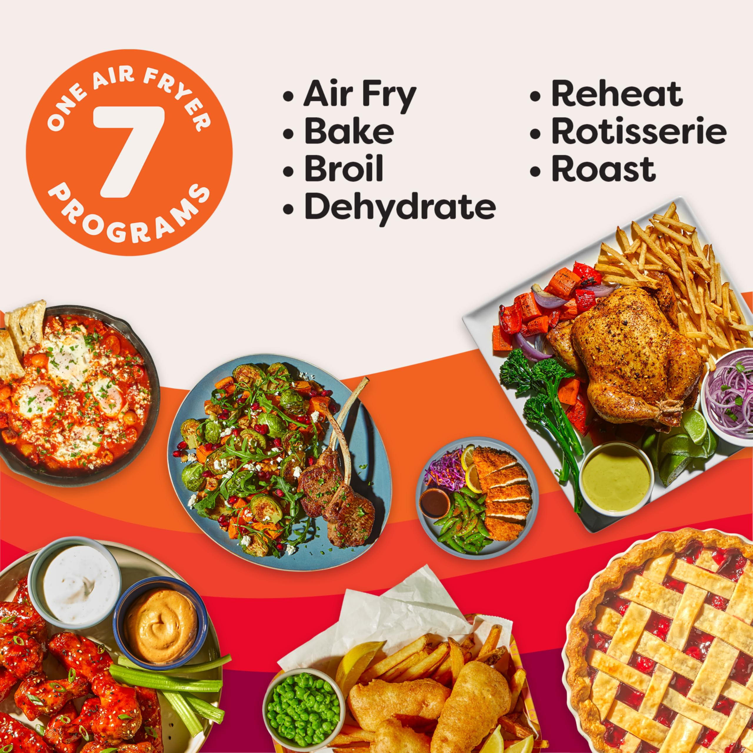 Freidora de aire Instant Pot 10QT, funciones 7 en 1 con tecnología EvenCrisp que crujiente, asa, hornea, asa, deshidrata, recalienta y asa, incluye más de 100 recetas en la aplicación, acero inoxidable