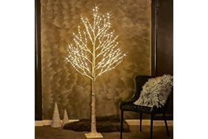 Birchlitland Lighted Birch Tree 6FT 330L Warm White Fairy Lights, White Twig Tree Lights for Indoor Outdoor Home Thanksgiving Christmas Holiday Decoration