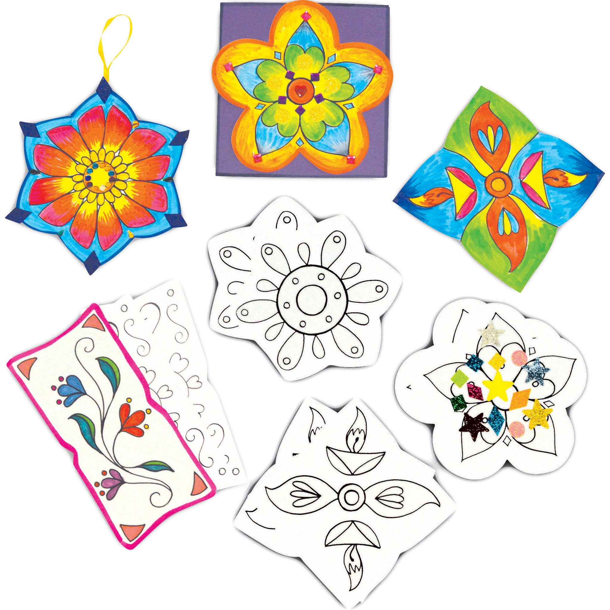 Springboard 10466 Rangoli Colouring Activity Pack (Pack of 32)