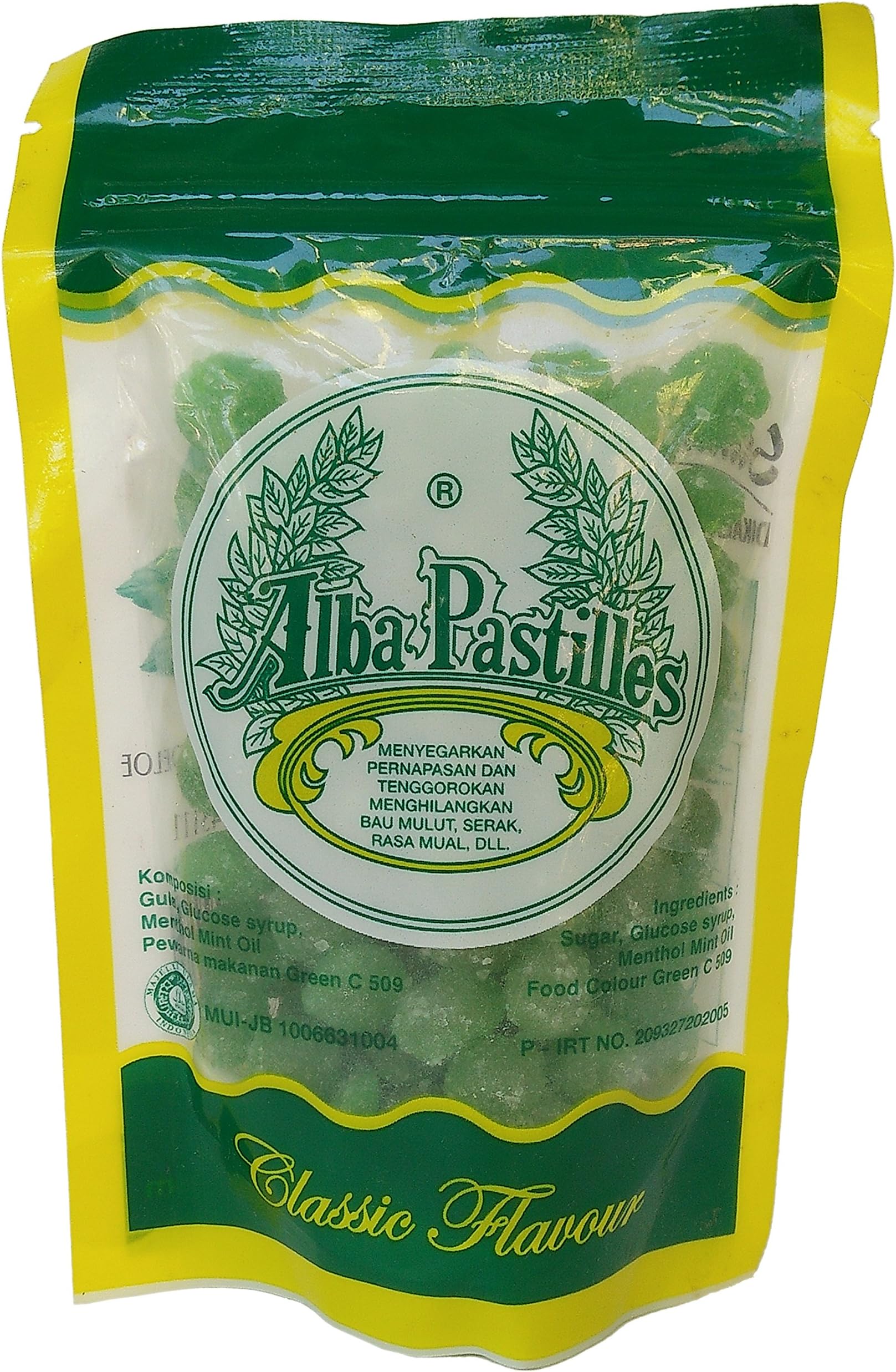 Alba Pastilles Classic Flavour - Indonesian Permen Cita Rasa Tempo Doeloe, 100 Gram (Pack of 2)
