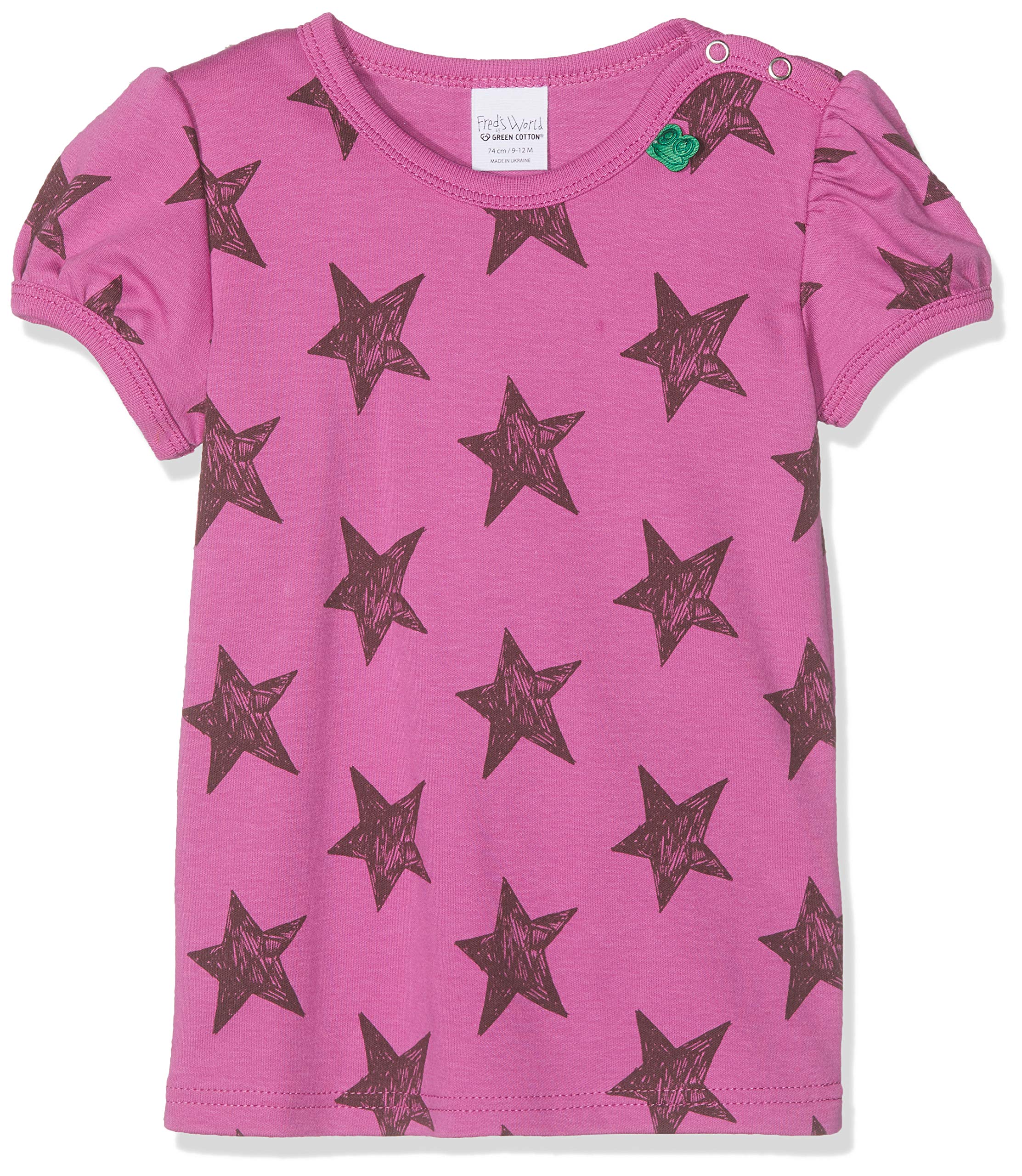 Fred's World by Green Cotton Baby Girls' Star S/s T Shirt, Purple (Violet 018302708), 68