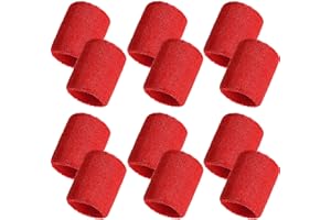 Bememo 12 Pack Sweatbands Sports Wristband Cotton Sweat Band for Men and Women, Good for Tennis, Basketball, Running, Gym, Working Out