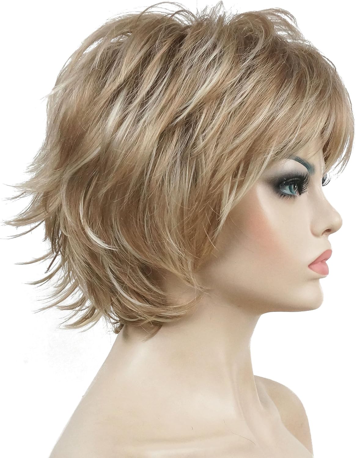 Lydell Short Layered Shaggy Full Synthetic Wig Wigs L16/613 Blonde Highlights - Image 4