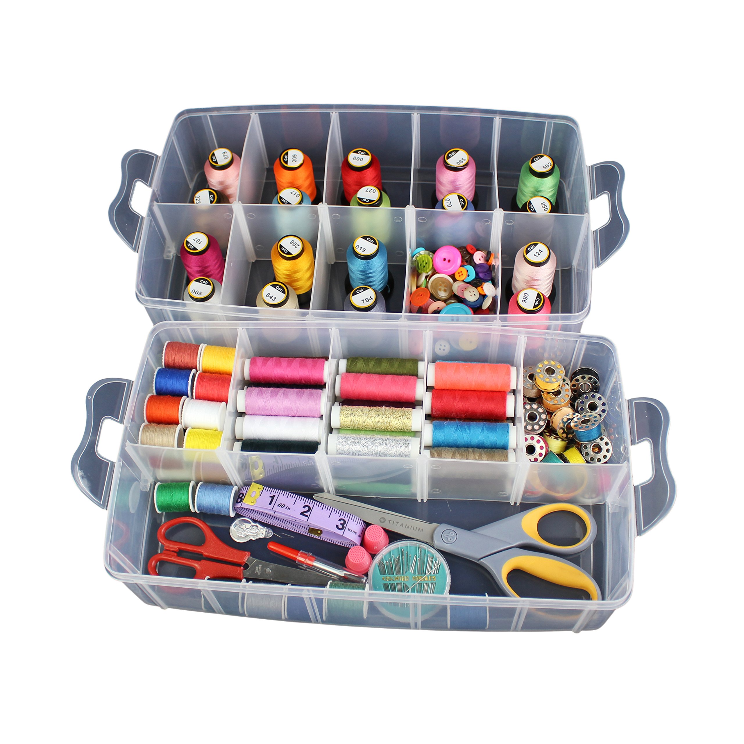 Galleon Bins & Things Stackable Storage Container With 30 Adjustable