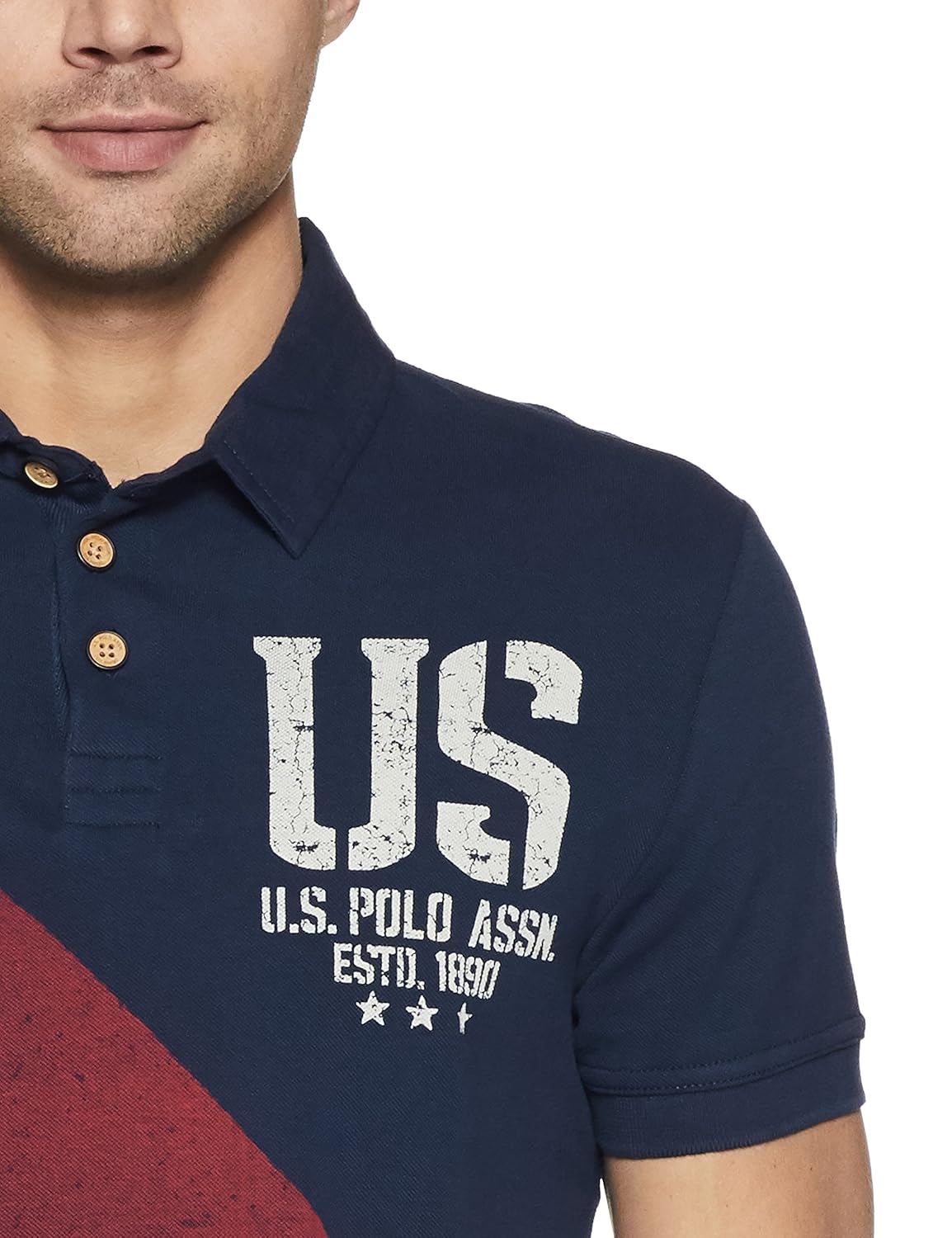 us polo association men's geometric print regular fit polo