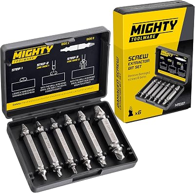 Vivo Technologies 6 Pack Screw Extractor Remover Damaged Stripped Bolts Nuts