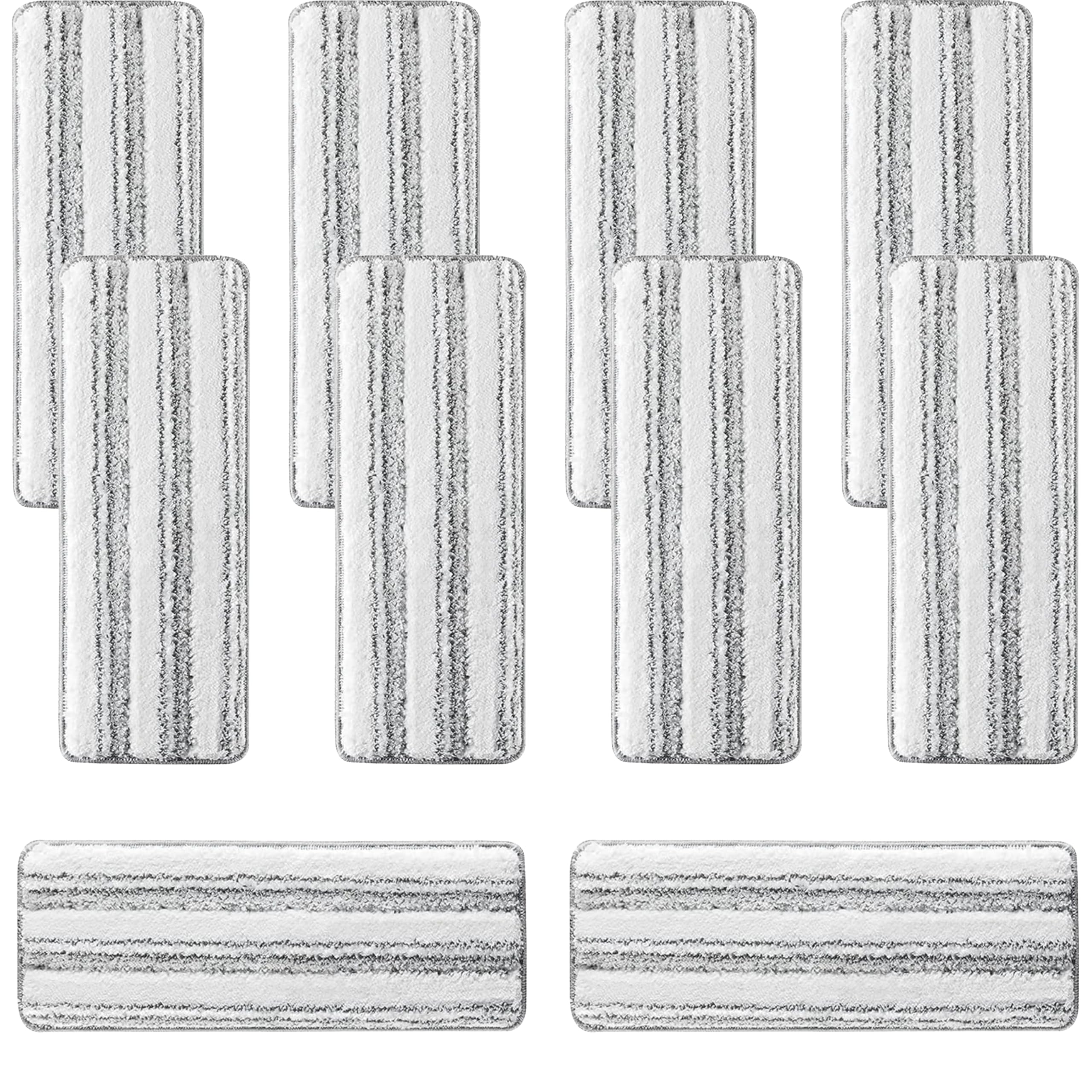 Photo 1 of 10Pcs Joymoop Mop Replacement Pads, 13 * 4.9'' Universal Mop Pads Mop Head Refills Washable Wet Mop, Compatible with Most 11-13” Size Mops