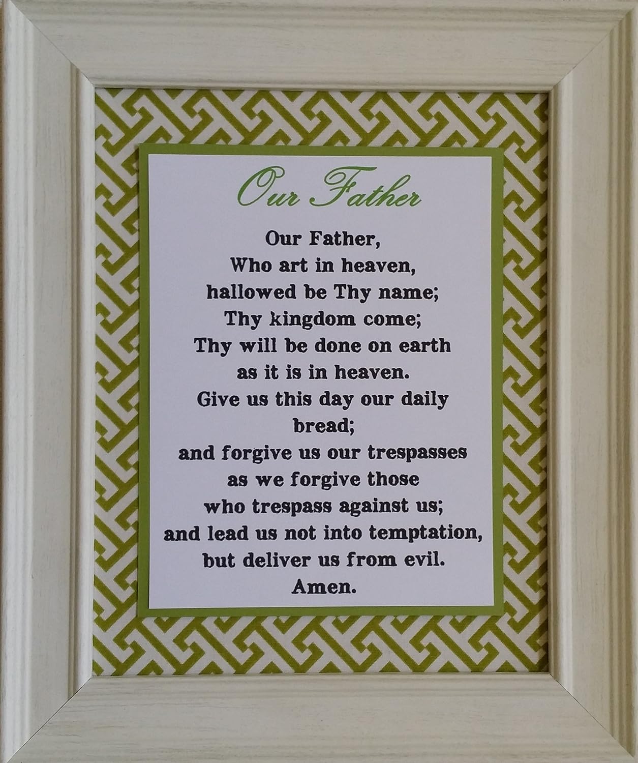 Our Father Framed Inspirational Catholic