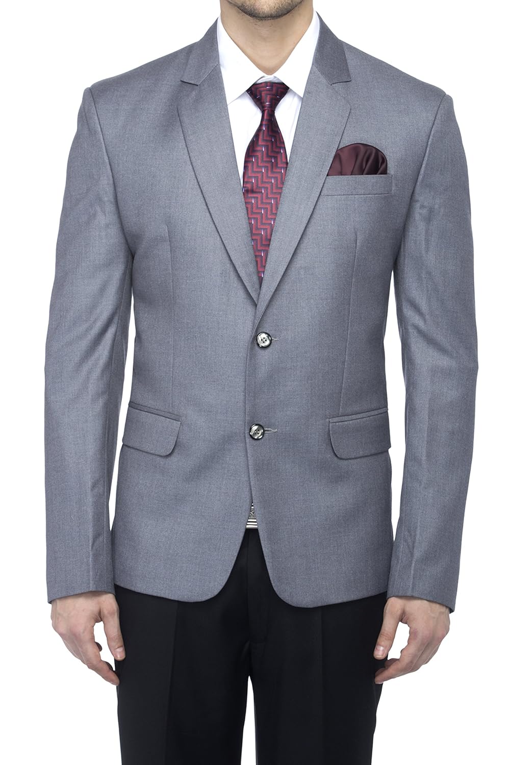 Blue Notch Lapel Slim fit Blazer For Men's Best Price With Best Deal in Your City