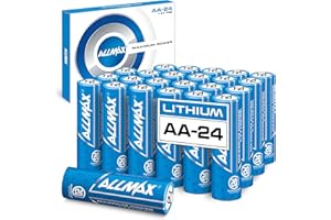 ALLMAX BATTERY Allmax AA Lithium Batteries (24 Count) – Longest Lasting, Leakproof, 20-Year Shelf Life, Perfect for Blink Security Cameras – 1.5V