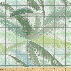 Ambesonne Palm Tree Fabric by The Yard, Leafy