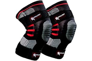 DARK IRON FITNESS Weightlifting Knee Sleeves for Crossfit Powerlifting and Weight Training - 1 Pair of Compression Sleeve Wraps for Knees with Power Lifting Padded Support Stabilizer Brace to Squat Better