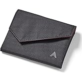 Allett Accordion Wallet, Jet Black | Nylon, RFID Blocking, Expandable, Minimalistic, Magnetic Closure | Holds 2-15 Cards, Bills, Receipts | Wallets for Men & Women