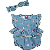 Mud Pie unisex-baby Mud Pie Baby Girl Rainbow Flower Emb Bubble;