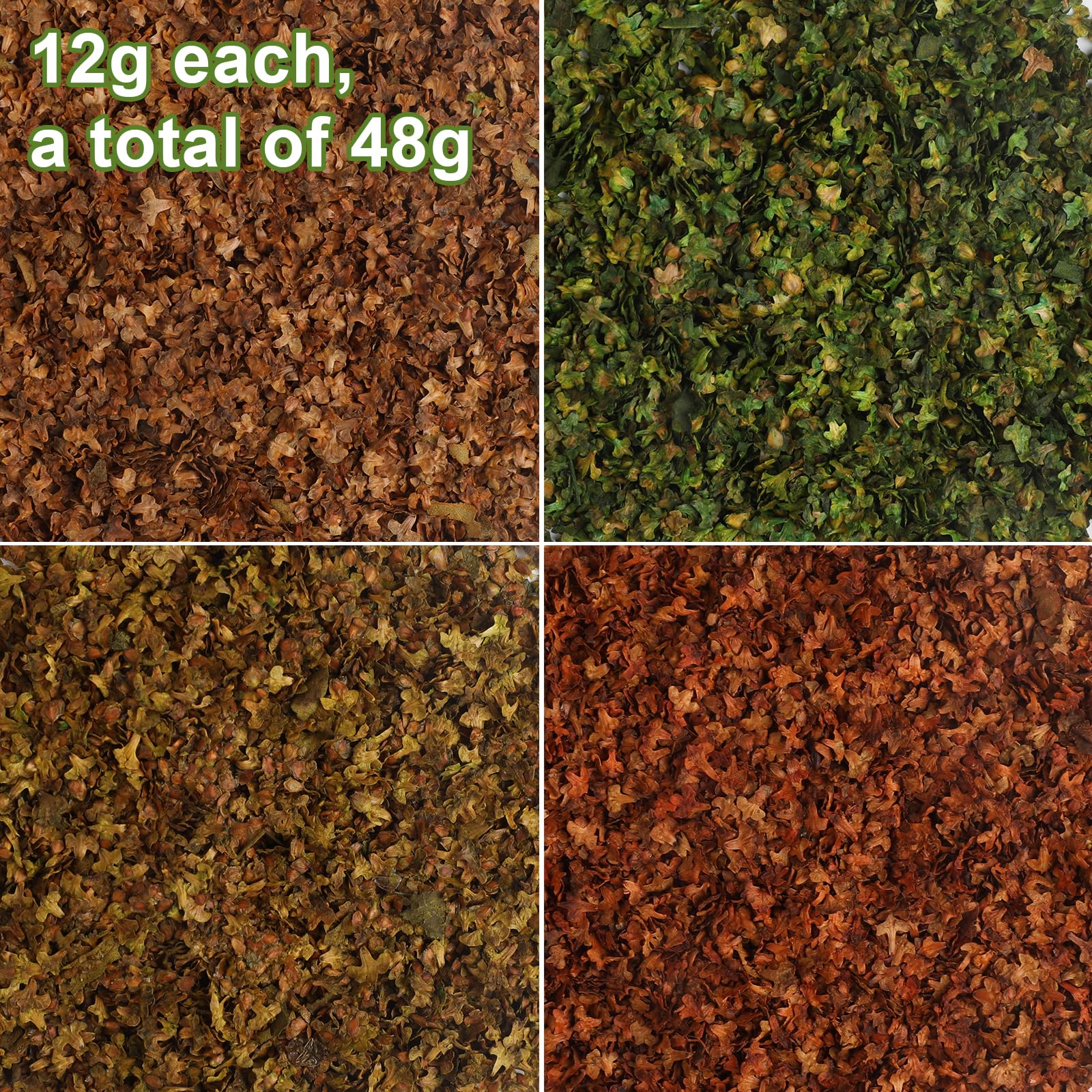 FOIMAS Realistic Miniature Leaves Simulation Leaves for DIY Model Railway Fairy Garden Diorama Scenery Landscape Layout,Pack of 4