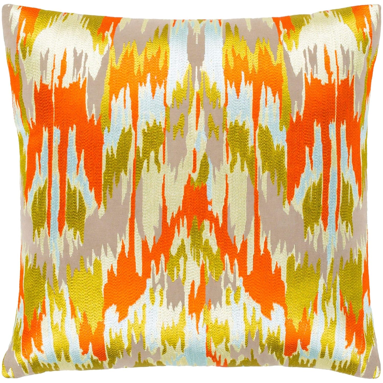 Amazon Com Tiwari Home 20 Bright Orange And Yellow Embroidered
