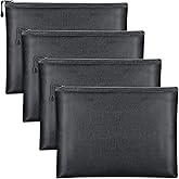 4 Pack Fireproof Document Bags 13.4 x 9.4 Inch Waterproof and Fireproof Money Bag Document Holder with Zipper Fireproof Safe Storage Bag for A4 Documents, Money, Passport and Tablet