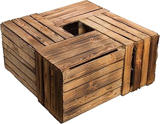 4er Set Massive Obstkiste Apfelkiste Weinkiste aus dem Alten Land ca 50 x 40 x 30 cm (GEFLAMMT)