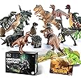 Dinosaur Toys - 20 Packs Dinosaur Figure Play Set with Educational Book, Toy for 3 4 5 6 7 8 Year Old Boys - Plastic Dinosaurs Birthday Gift for Kids