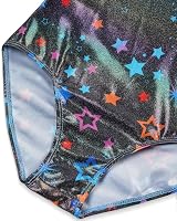 Gogokids Girls Three-Piece Gymnastics Set Leotard Shorts Hairband Sparkling view 3