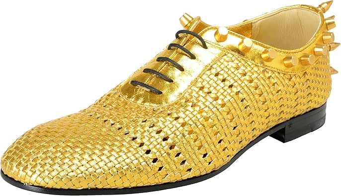 Gucci Men�s Gold Braided Leather Studded