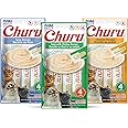 INABA Churu Lickable Purée Natural Cat Treats Tuna & Chicken 3 Flavor Assortment of 12 Tubes