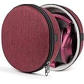 Geekria Shield Headphones Case Compatible with Sony WH-XB900N/H910N/H900N/1000XM6/1000XM4 and More, Replacement Hard Shell Travel Carrying Bag with Cable Storage (Deep Red)