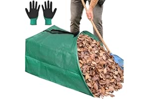 KIMKUSIA 53 Gallons Leaf Collector Reusable Leaf Bag Yard Waste Bags Lawn Bag Leaf Picker Upper Lawn Sweeper for Leaves