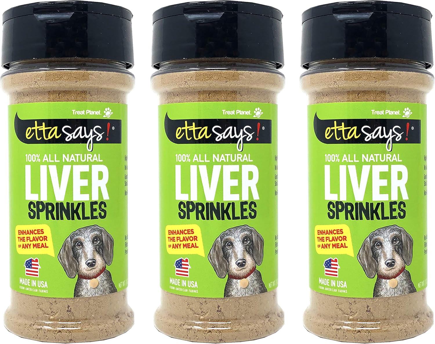Etta Says Liver Sprinkles 100-Percent All Natural Liver from American Farms, 3-Ounce, 85-Gram