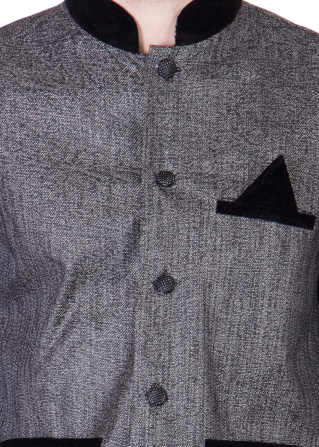 akaas merchandise men jute nehru jacket waistcoat (35-8hkq-vehf_grey_s)