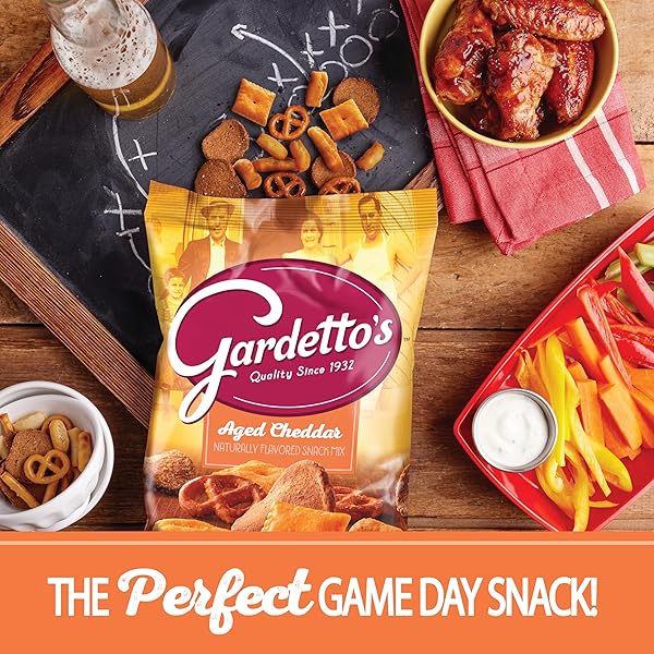 GARDETTO’S SNACK MIX, AGED CHEDDAR, PUB AND PARTY MIX, 8.6 OZ BAG