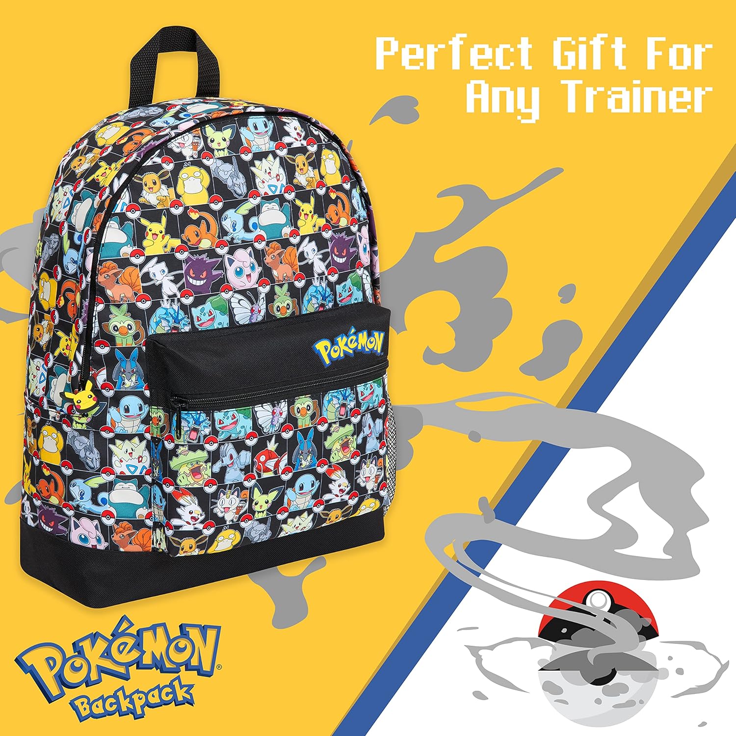 Pokemon School Bag, Kids Backpack with Detective Pikachu and