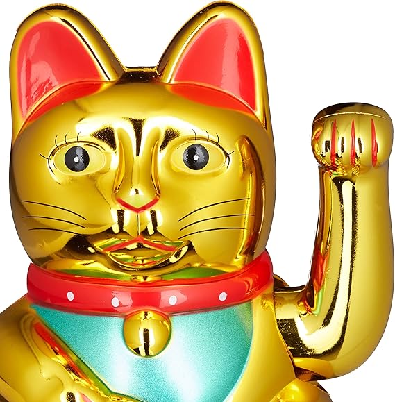 Relaxdays Maneki Neko Chat Chinois Porte Bonheur Asie Chine Japon Thailande Dore 8 X 10 X 16 Cm Amazon Fr Cuisine Maison
