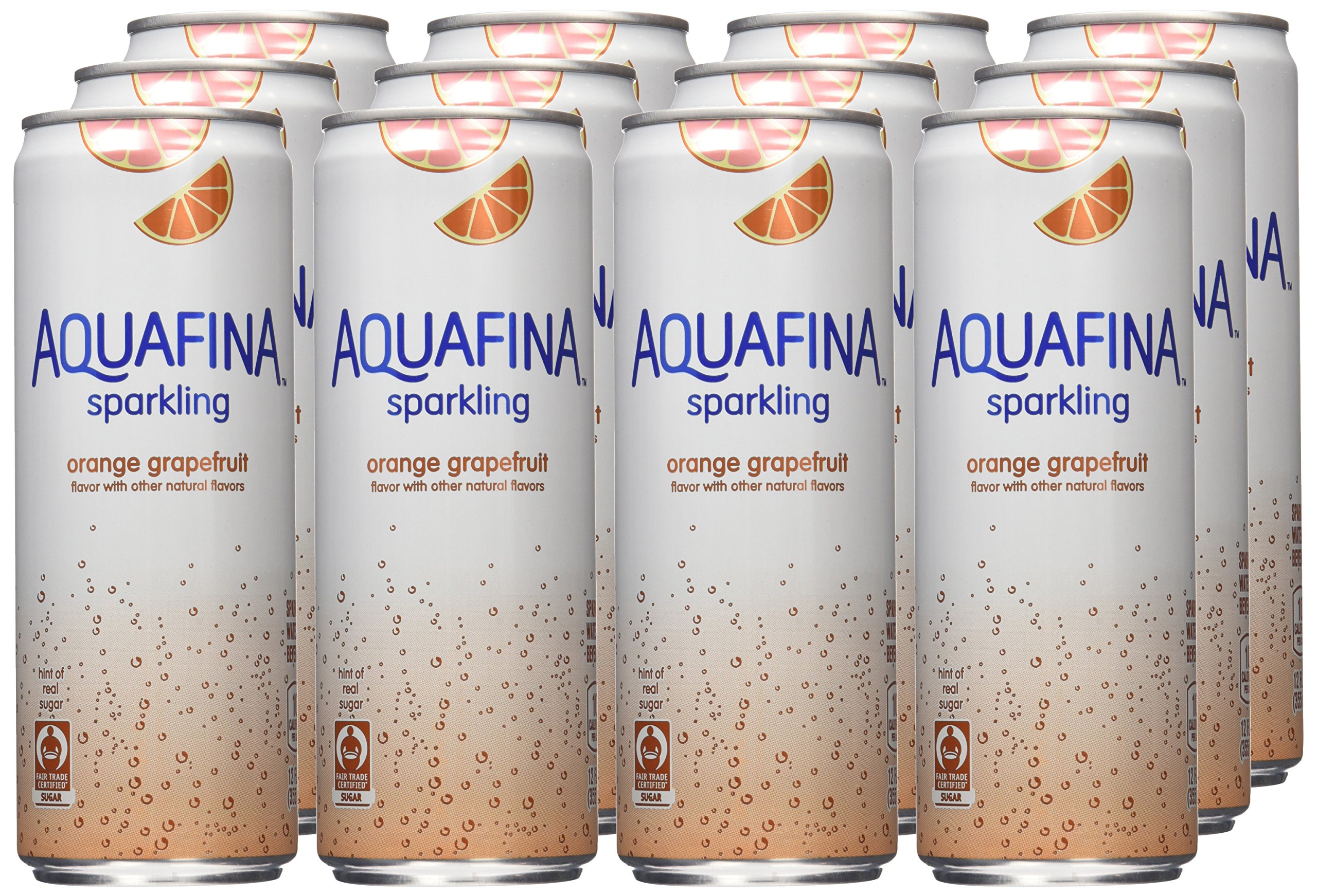 Aquafina Sparkling Water, Orange Grapefruit, 12 fl oz. cans (12 Pack