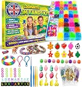Loomartic 6000+ Elastic Rubber Loom Bands Kit Multicolor with Beads & Tools