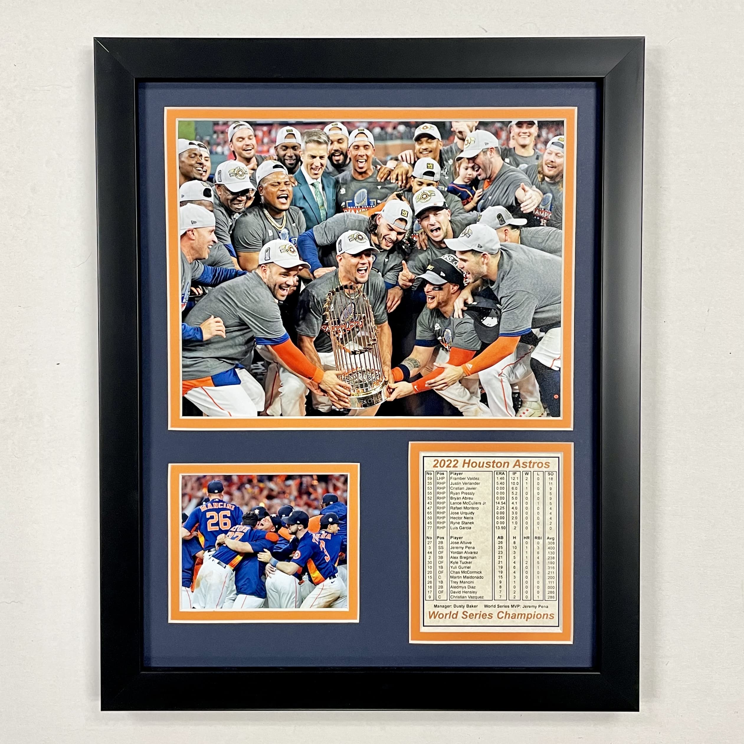 Legends Never Die, Inc. Houston Astros | 2022 World Series Champions | 12"x15" Framed Photo Collage (Podium)