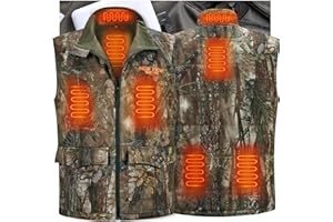 NEW VIEW Heated Hunting Vest for Men with 10000mAh Battery Pack, Camo Heated Vest for Hunting, Fishing, Winter, Outdoor