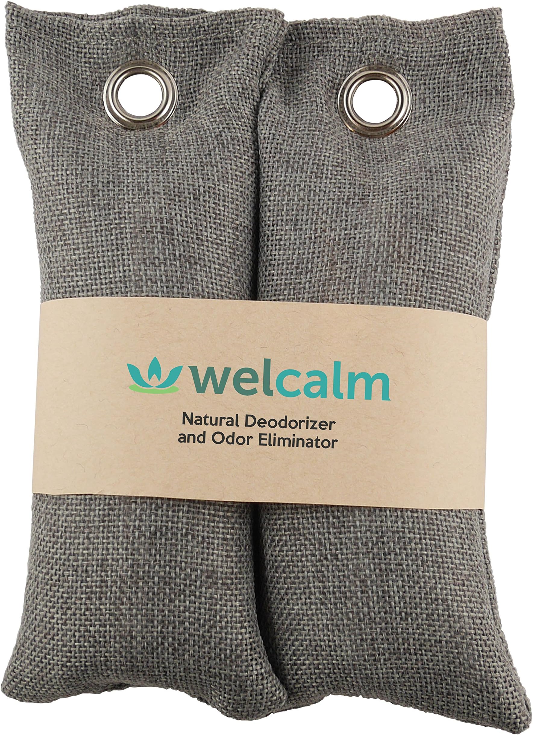 Welcalm Natural Deodorizer and Odor Eliminator – Activated Charcoal Smell Absorber for Shoes, Boxing Gloves and Gym Bags – Stink and Bacteria Remover