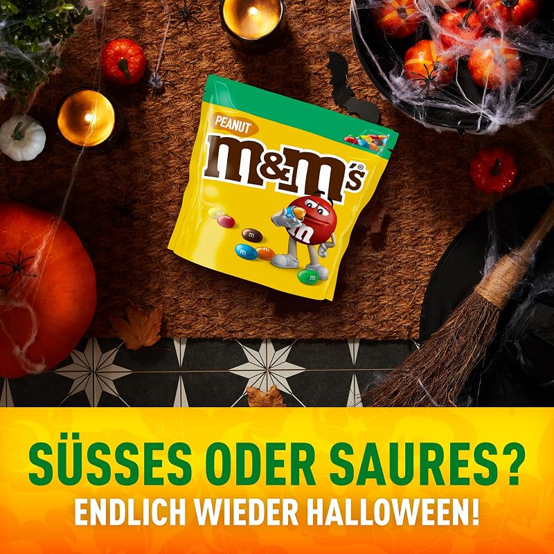 Peanut Schokolinsen Erdnuss, Schokolade Beutel Halloween 330g