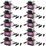 Miuzei MG90S 9G Micro Servo Motor Metal Geared Motor Kit for RC Car Robot Helicopter, Mini Servos for Arduino Project (10)