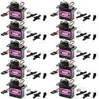 Miuzei MG90S 9G Micro Servo Motor Metal Geared Motor Kit for RC Car Robot Helicopter, Mini Servos for Arduino Project (10)